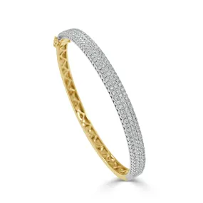 14k Gold & Diamond Bangle - 1.85ct