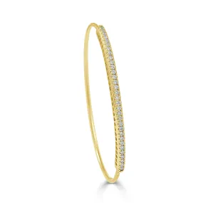 14k Gold & Diamond Flexible Bangle - 0.60ct