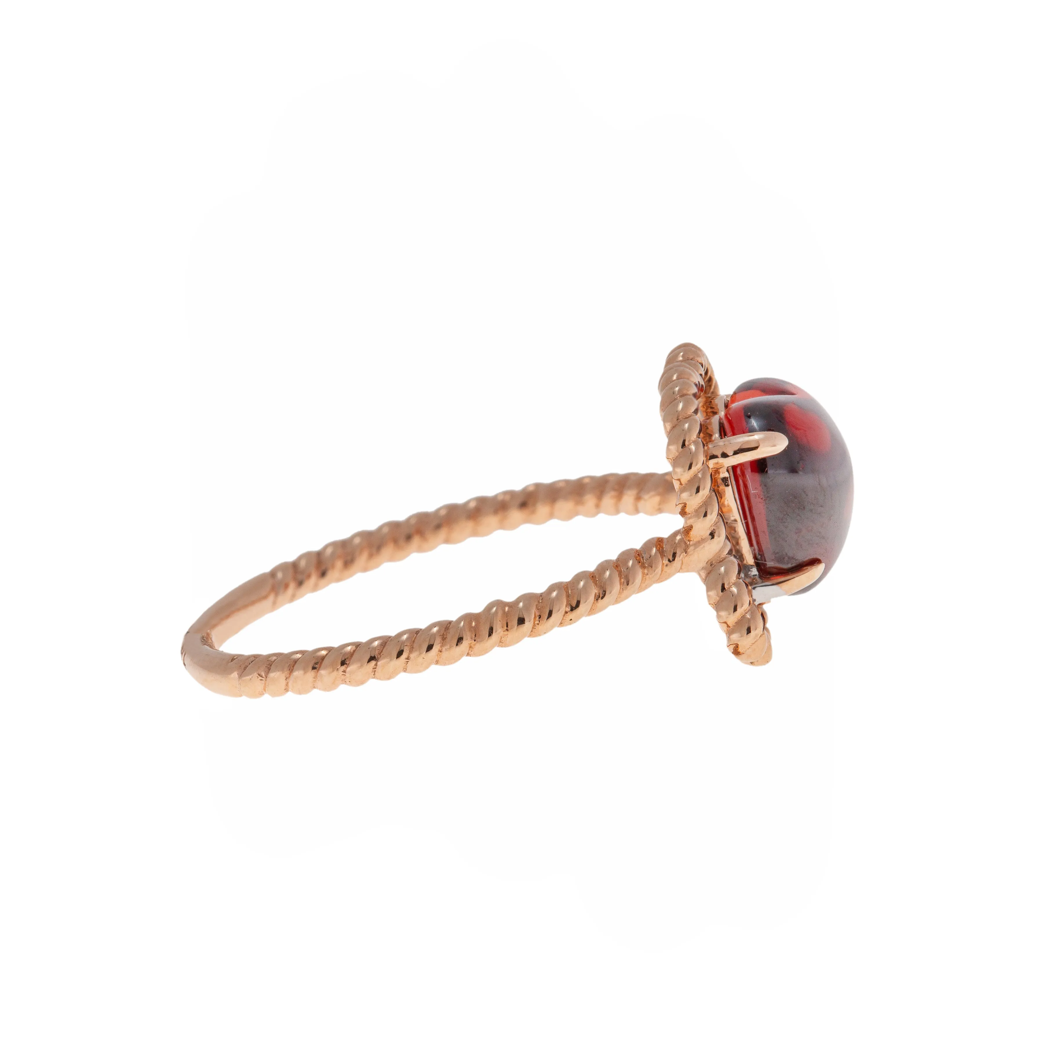 14k Rose Gold Garnet and Diamond Ring