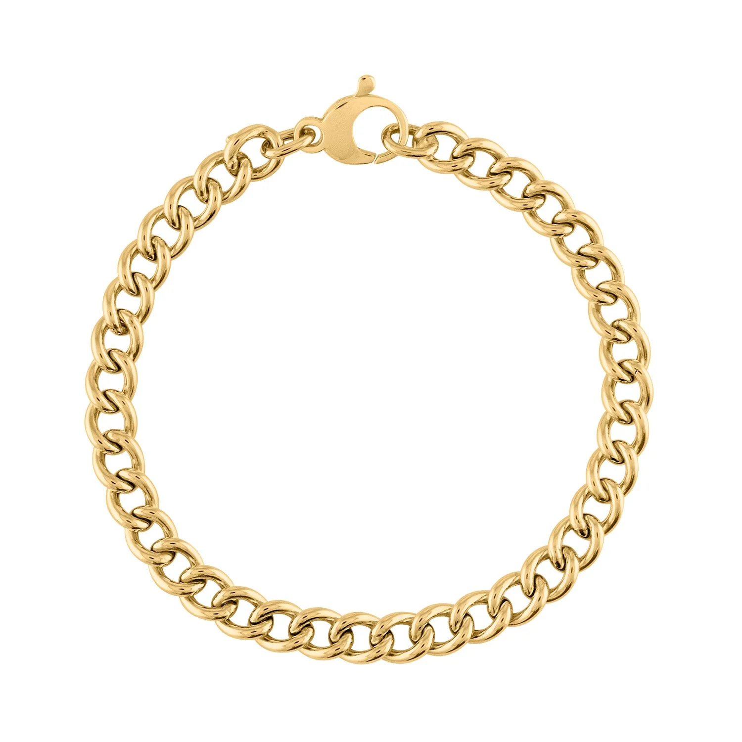 14KT GOLD SMALL CURB LINK BRACELET