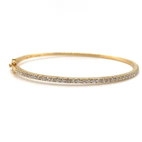 18ct Yellow Gold Earth Grown Diamond Bangle