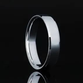 5mm Beveled Platinum Ring