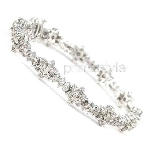 7.00-7.00 CT Round Cut Diamonds - Diamond Bracelet