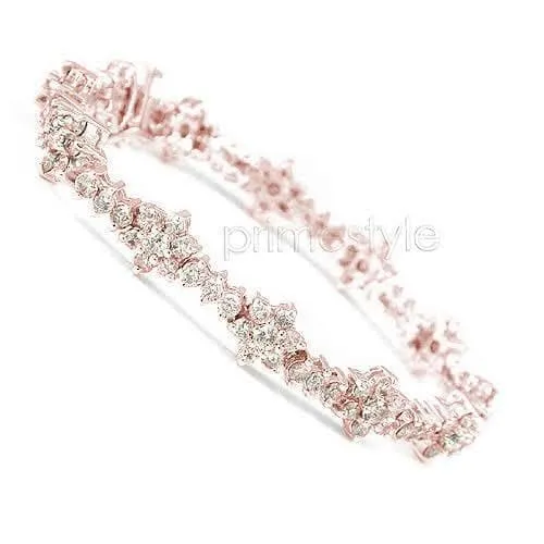 7.00-7.00 CT Round Cut Diamonds - Diamond Bracelet