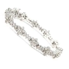 7.00-7.00 CT Round Cut Diamonds - Diamond Bracelet