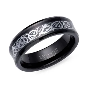 7mm Black Tungsten Celtic Ring