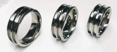 8mm Double Channel Titanium Ring Core (Bevelled Edge)