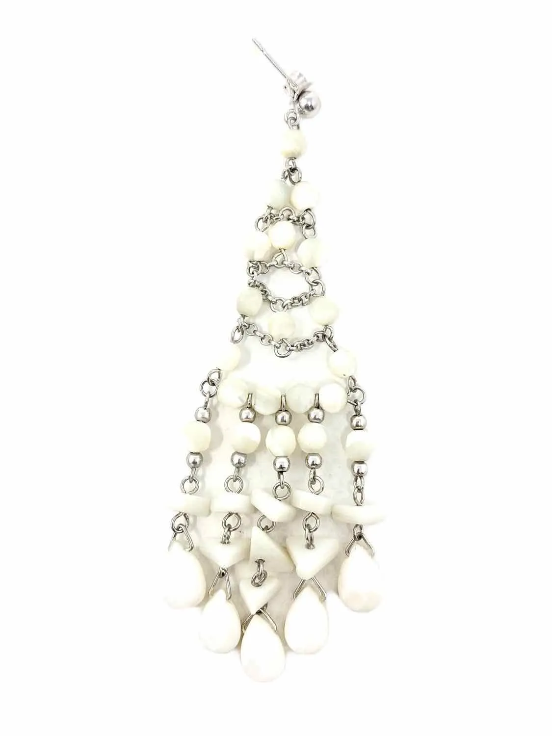 .925 White Chandelier Earrings