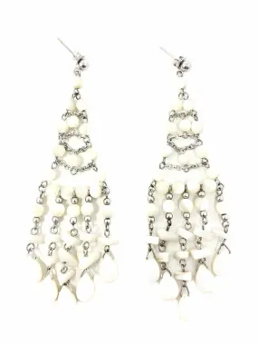 .925 White Chandelier Earrings