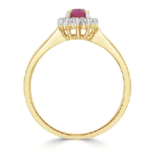 9ct Ruby & Diamond Ring