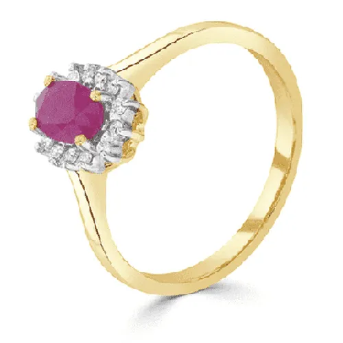 9ct Ruby & Diamond Ring