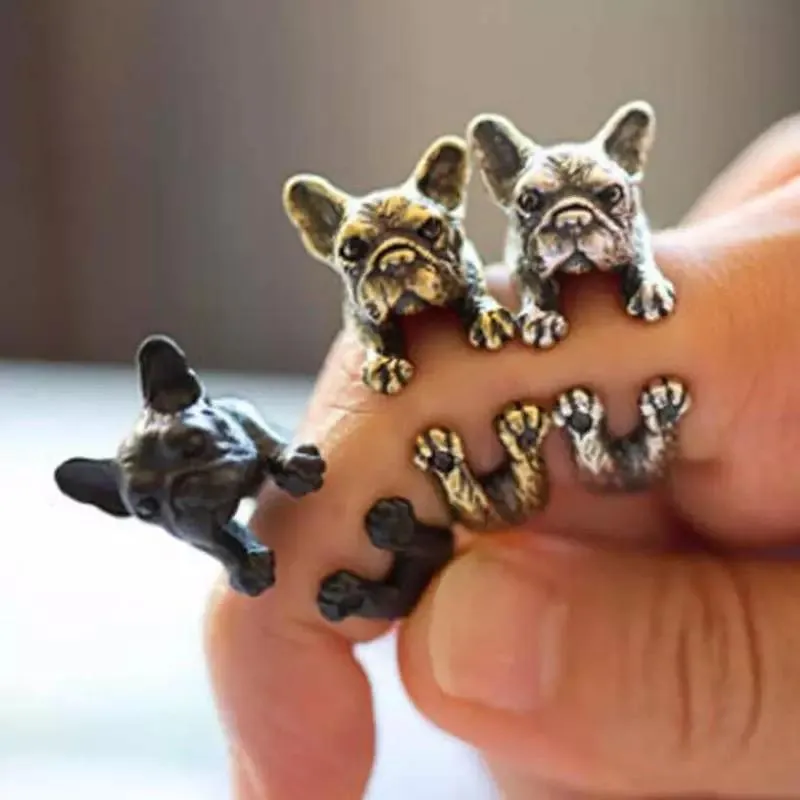 Adjustable French Bulldog Ring