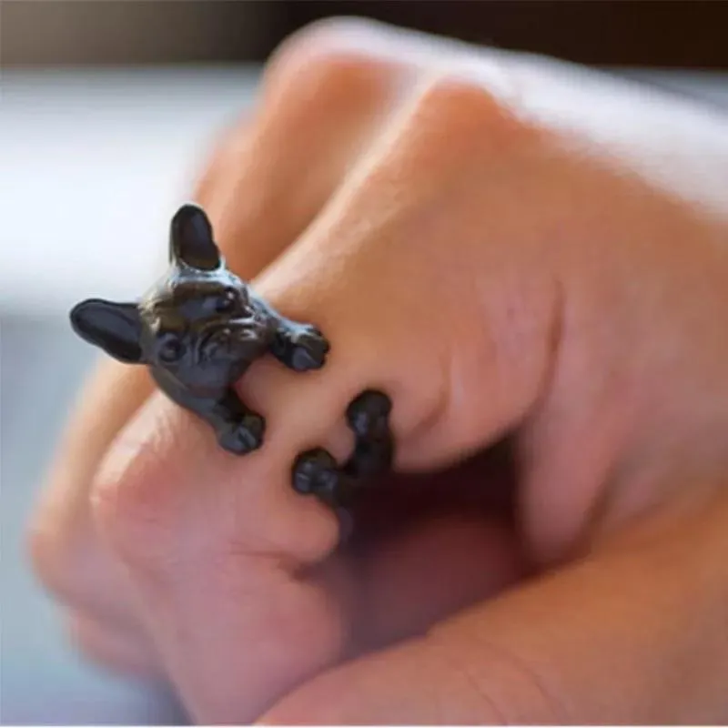 Adjustable French Bulldog Ring