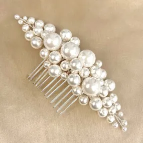 A'el Este - Savannah - Pearl Bridal Comb - Gold