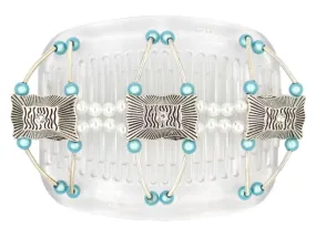 African Butterfly Hair Comb - Flowers Clear 32