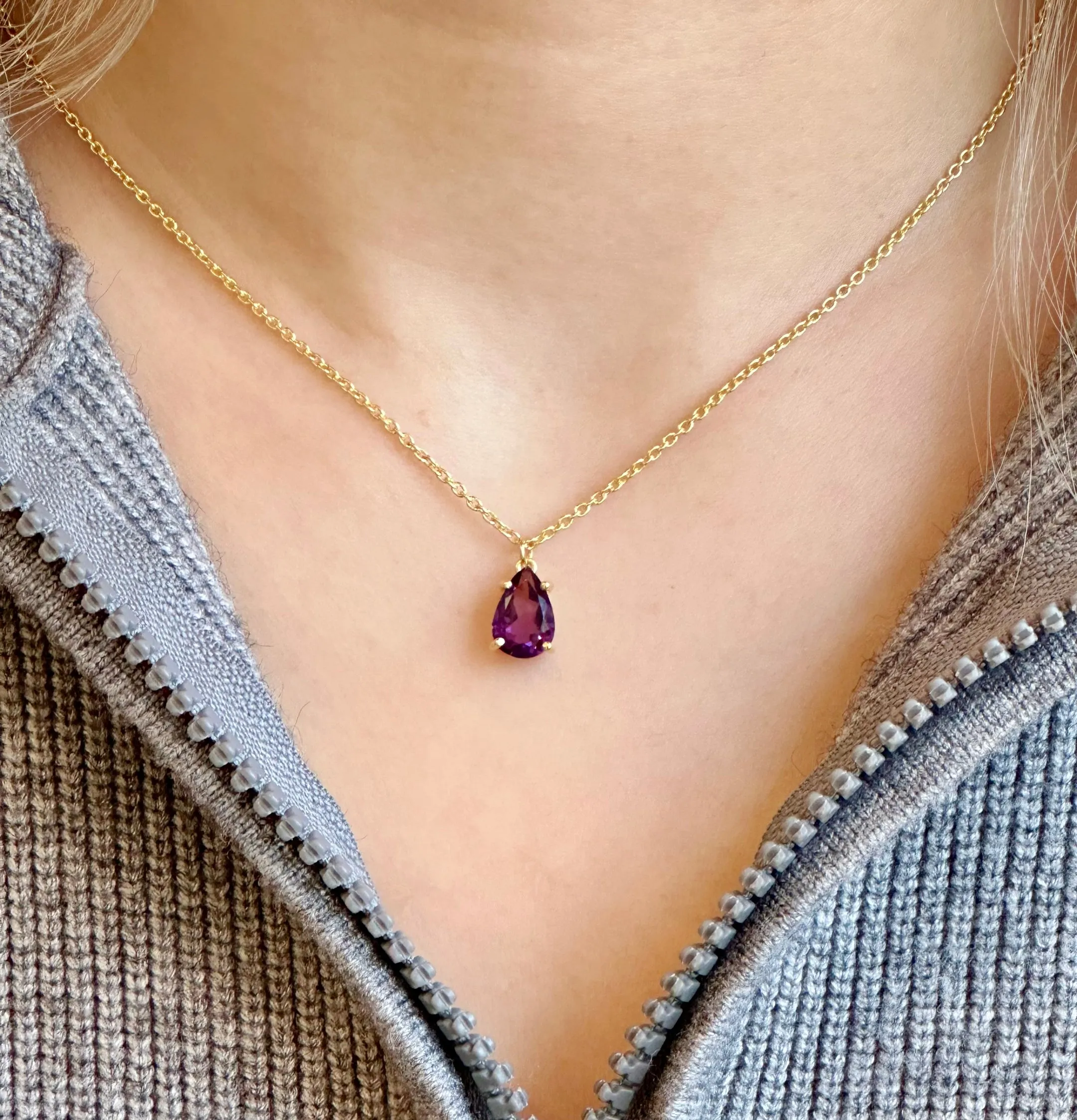 Amare Wear Celebration Collection - February Birthstone Necklace Amethyst