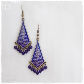 Amethyst Ethnic Earrings