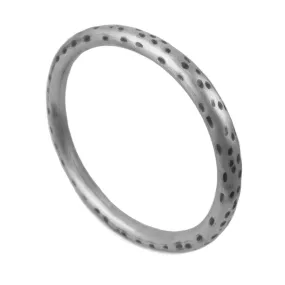 Animal Print 925 Sterling Silver Oval Bangle