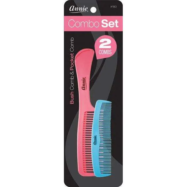 Annie Comb Set Bush Comb & Pocket Comb