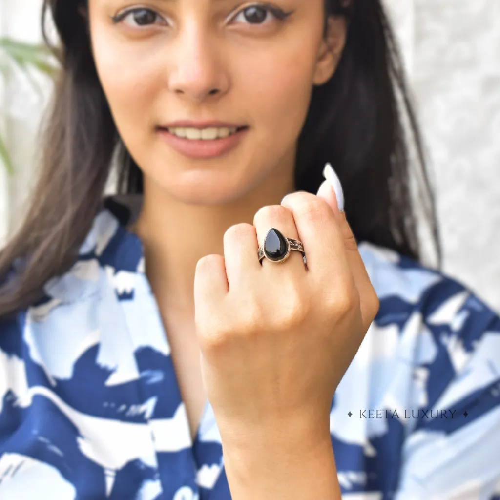 Antique Charmer - Black Onyx Ring