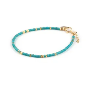 Aqua Tide Beaded Bracelet