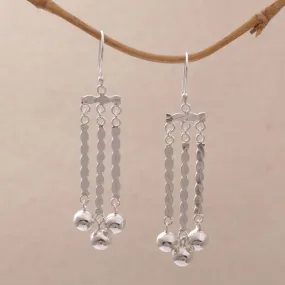 Ballroom Candles Sterling Silver Bauble Dangle Earrings from Bali