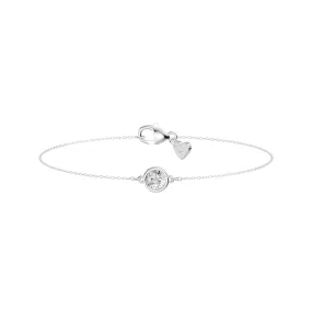 Bezel Set Bracelet with 0.40ct of Laboratory Grown Diamonds in Sterling Silver and Platinum