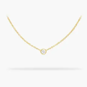 Birthday Necklace April - Diamond 14k gold necklace