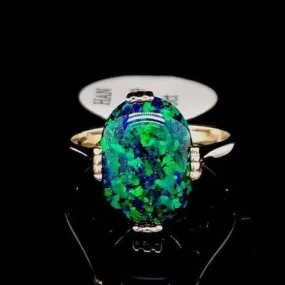 Black Opal 9ct Gold Ring