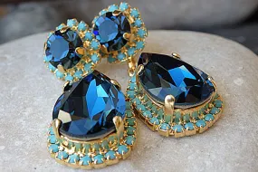 Blue Teardrop Earrings