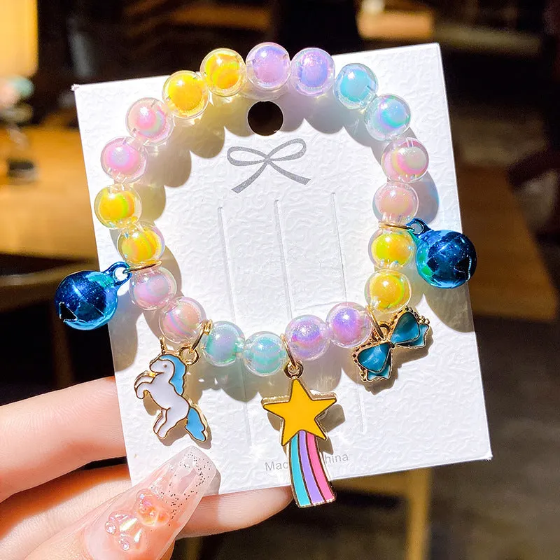 Bracelet Children Bracelet String Beads Crystal Female Cute Student Girlfriends Girl Fashion Princess