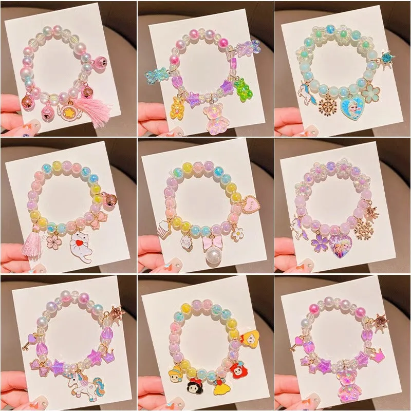 Bracelet Children Bracelet String Beads Crystal Female Cute Student Girlfriends Girl Fashion Princess