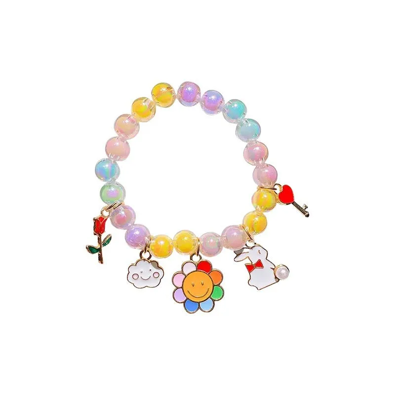 Bracelet Children Bracelet String Beads Crystal Female Cute Student Girlfriends Girl Fashion Princess