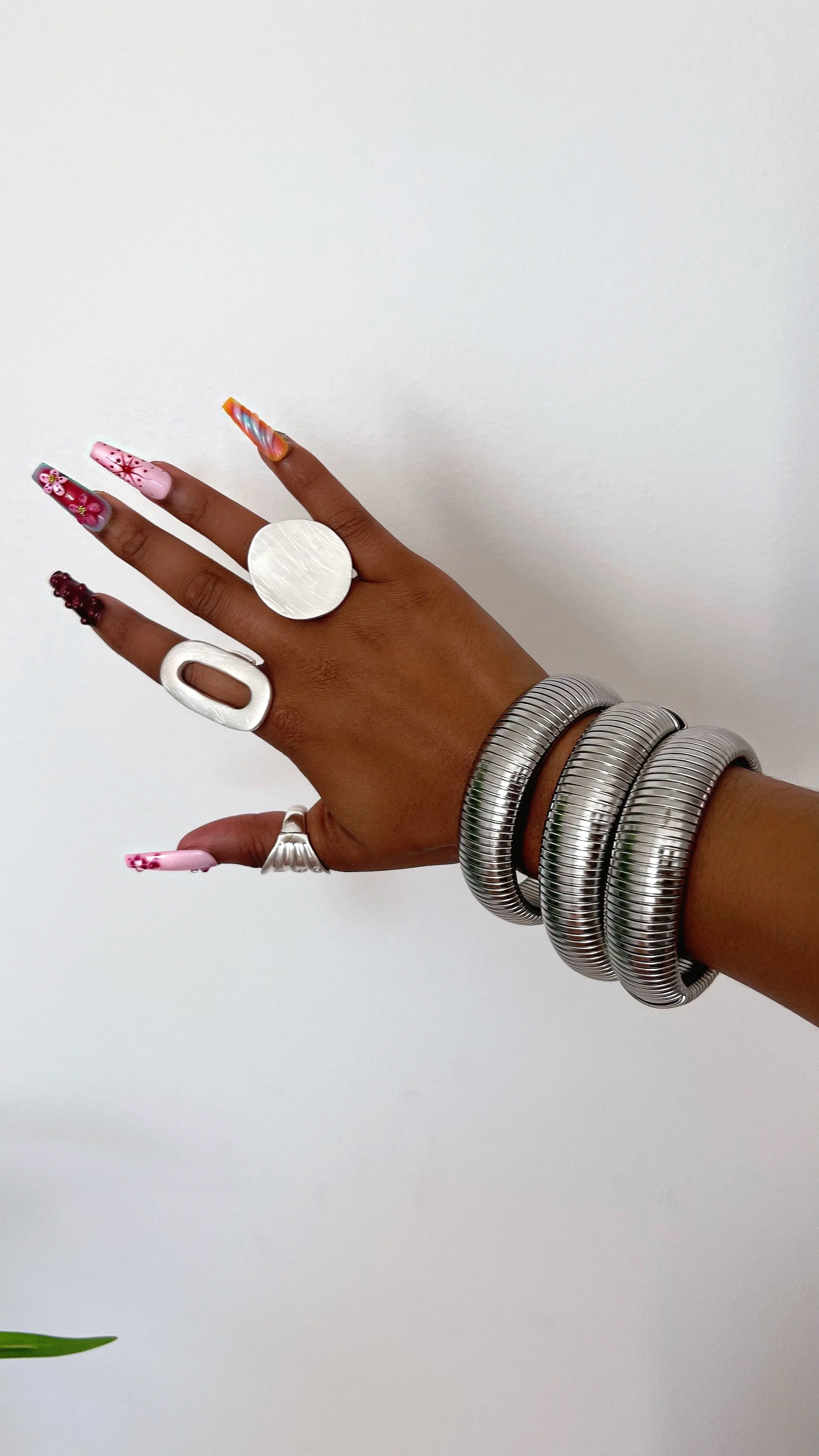 Brandy 5pc Ring Set - Silver