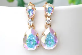 Bridal CRYSTAL Ab EARRINGS