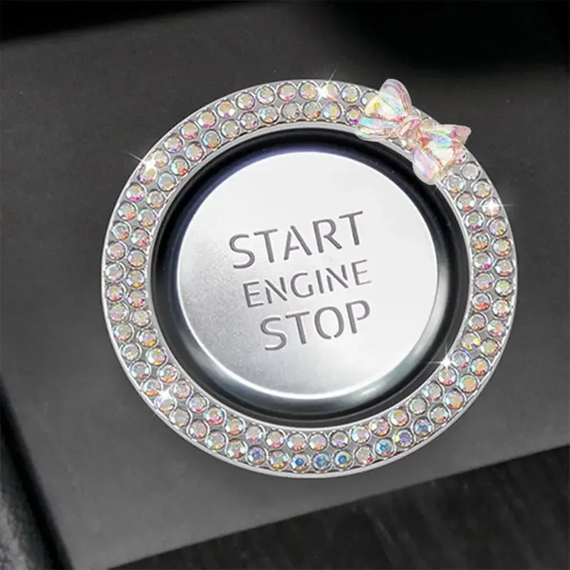 Car Ignition Ring Rhinestone Design Start Engine Ring