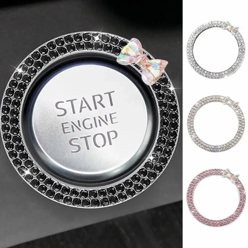 Car Ignition Ring Rhinestone Design Start Engine Ring