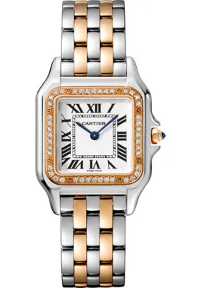 Cartier Panth�re de Cartier Watch - 27 mm Steel And Pink Gold Case - Diamond Bezel - W3PN0007