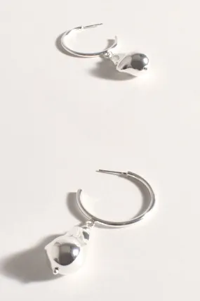 Cast Pearl Mini Hoops Silver