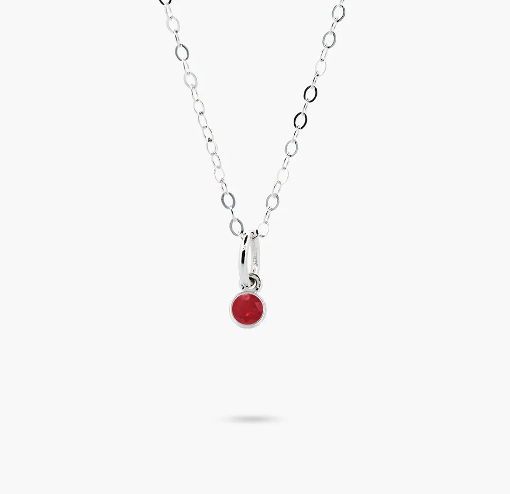 Celebration Bezel Set Necklace - Ruby