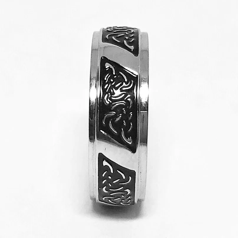 Celtic Charm Stainless Steel Men's Band