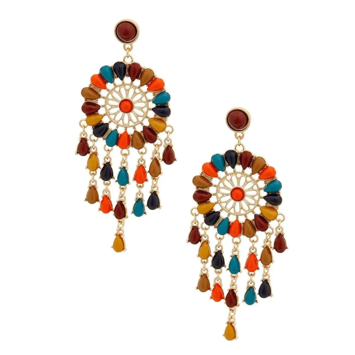 Chandelier Earrings Multicolor Dreamcatcher