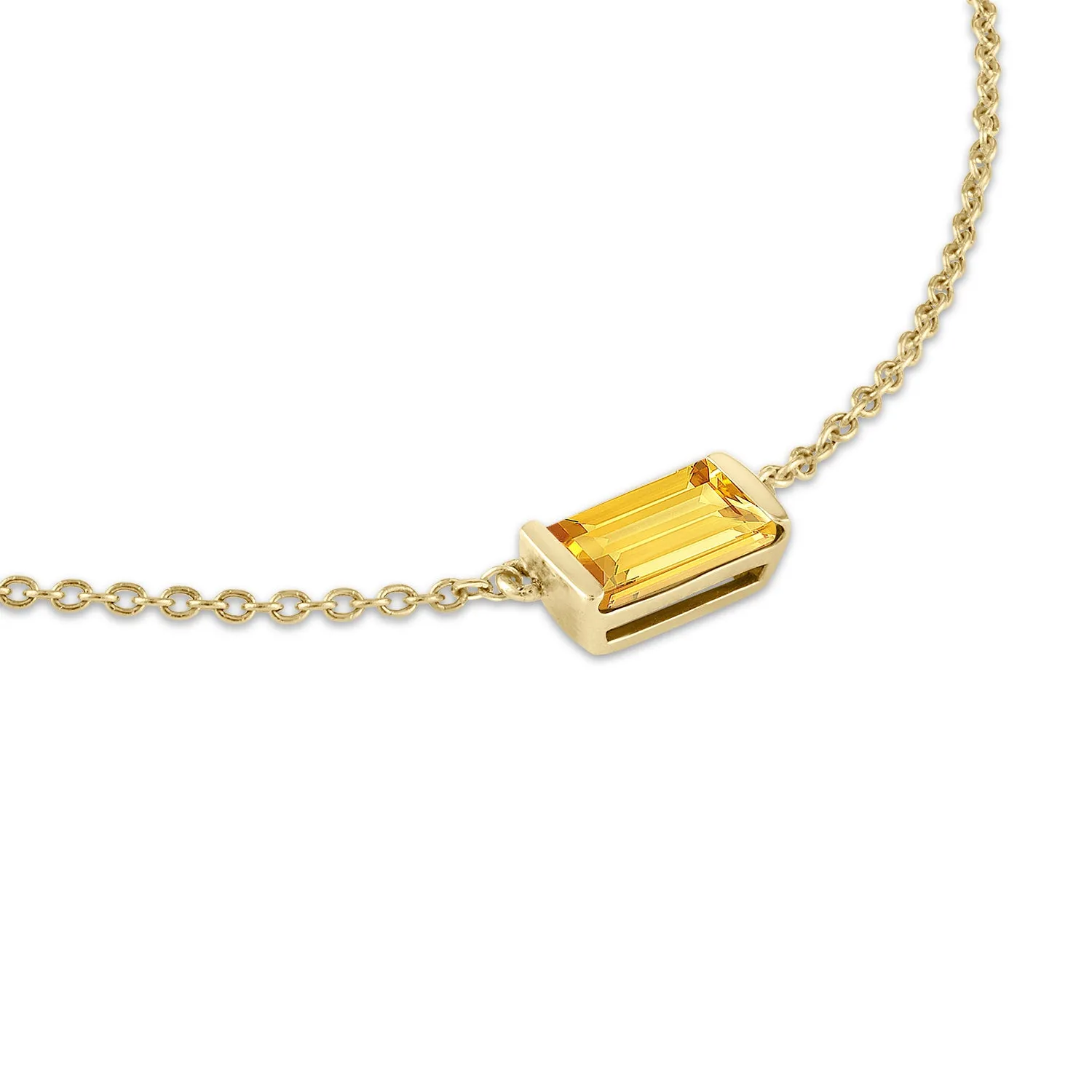 Citrine Bonbon Necklace, east-west