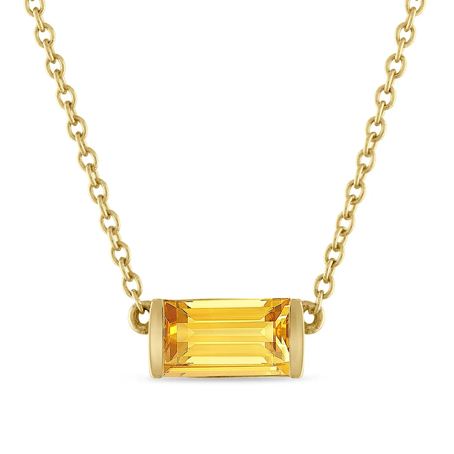 Citrine Bonbon Necklace, east-west