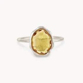 citrine mood ring silver - sterling silver, citrine