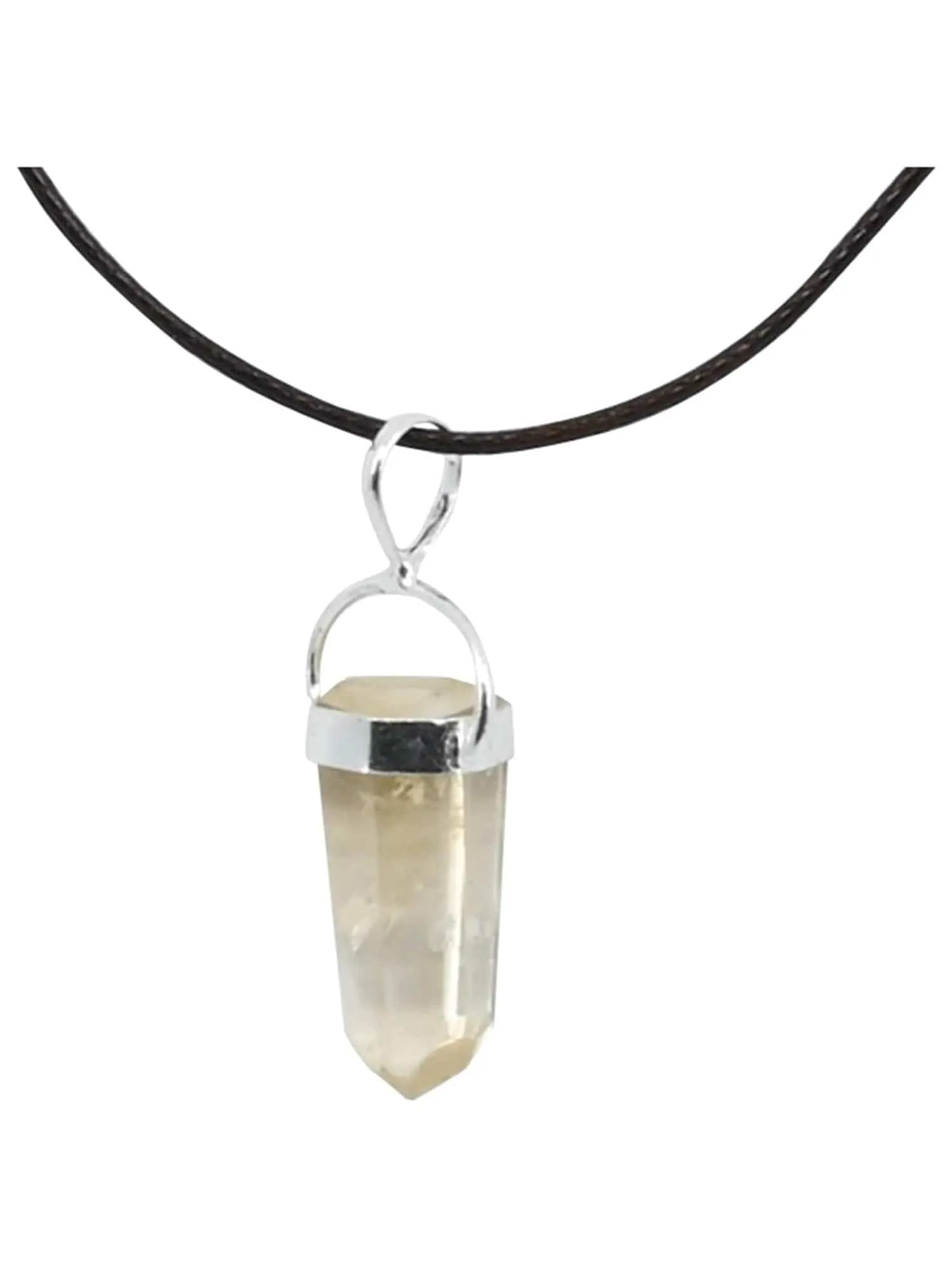 Citrine Polished Point Pendant Necklace