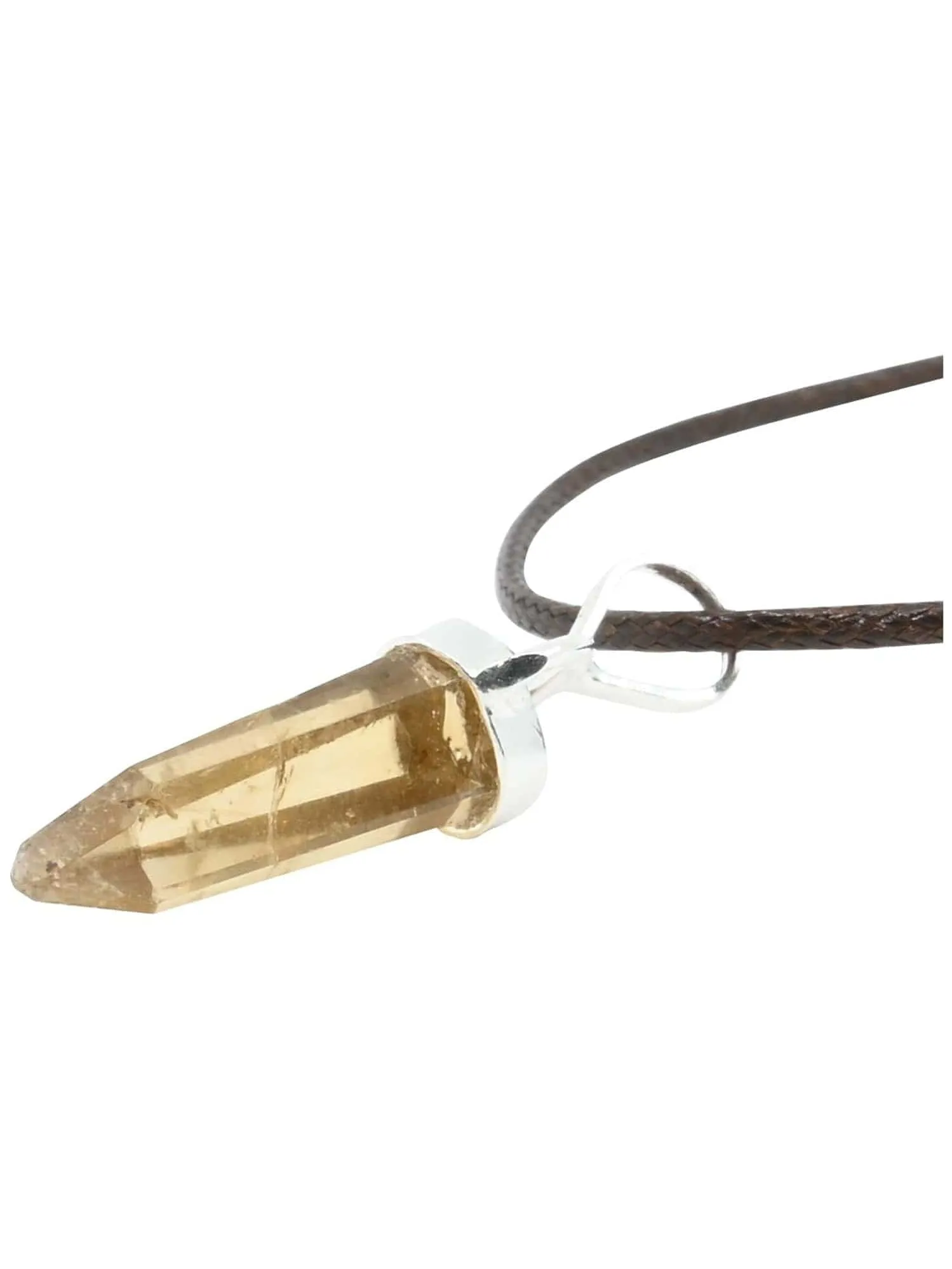 Citrine Polished Point Pendant Necklace