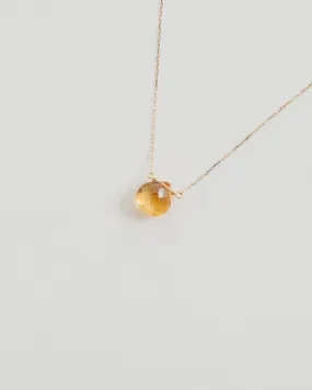 COLORED STONE NECKLACE （citrine）