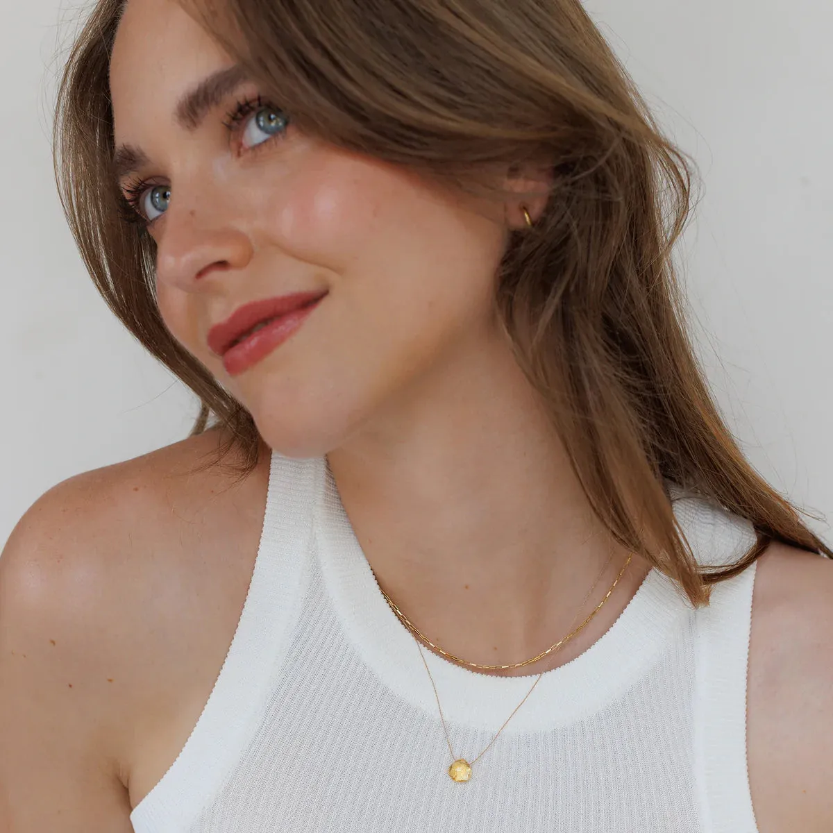 Crystal Minimal Necklace | Citrine