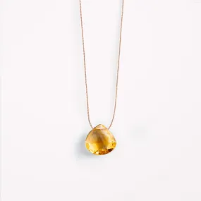 Crystal Minimal Necklace | Citrine